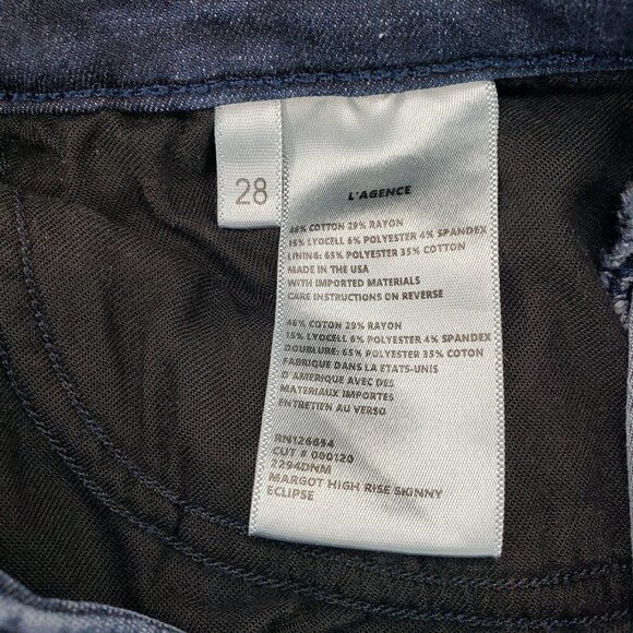 L'agence Margot High Rise Skinny in Eclipse Size 28 - Picture 8 of 8